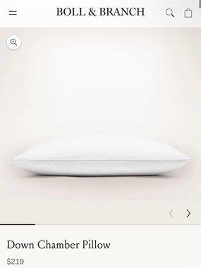Boll & Branch White Down Chamber Pillow - Plush Support